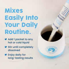 NativePath collagen stick pack on kitchen counter for morning routine