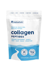 NativePath collagen peptides tub with scoop for easy daily servings