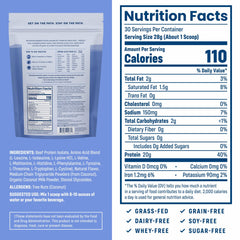 NativePath beef protein scoop closeup in vanilla flavor for easy mixing.