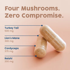 NativePath Mushroom Complex organic certification seal highlighting US farm sourcing.
