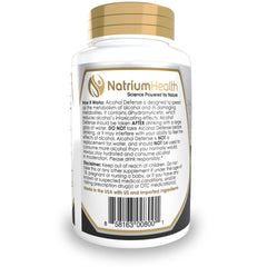 Natrium Health Alcohol Defense bottle on table for easy nighttime use