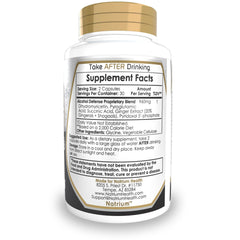 Natrium Health Alcohol Defense capsules pour shows convenient post-drinking option