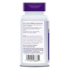 Natrol Beauty Biotin promotes routine maintenance for hair, skin, and nails.