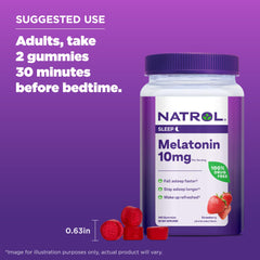Nighttime routine setup featuring Natrol melatonin gummies.