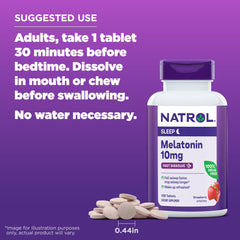 Natrol label shows vegetarian-friendly, drug-free formulation.