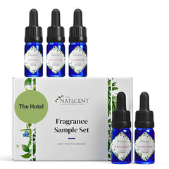 Natscent Santal bottle showcasing hotel-inspired fragrance for refined living spaces.