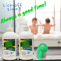 NatulabUSA family-use scene emphasizes safe family lice control.