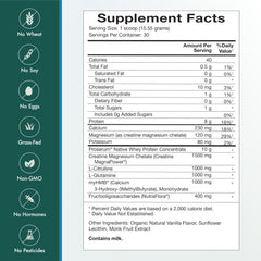 Natura Health Products Amino Whey Pro Advantage glass with prepared shake for recovery.
