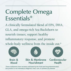 Bottle highlighting fish oil concentrate in Natura Health Products Complete Omega Essentials.