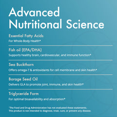 Natura Health Products Complete Omega Essentials capsules showing balanced fatty acids blend.