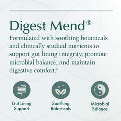 Natura Health Digest Mend in-use scene with glass aiding hydration and dosage.