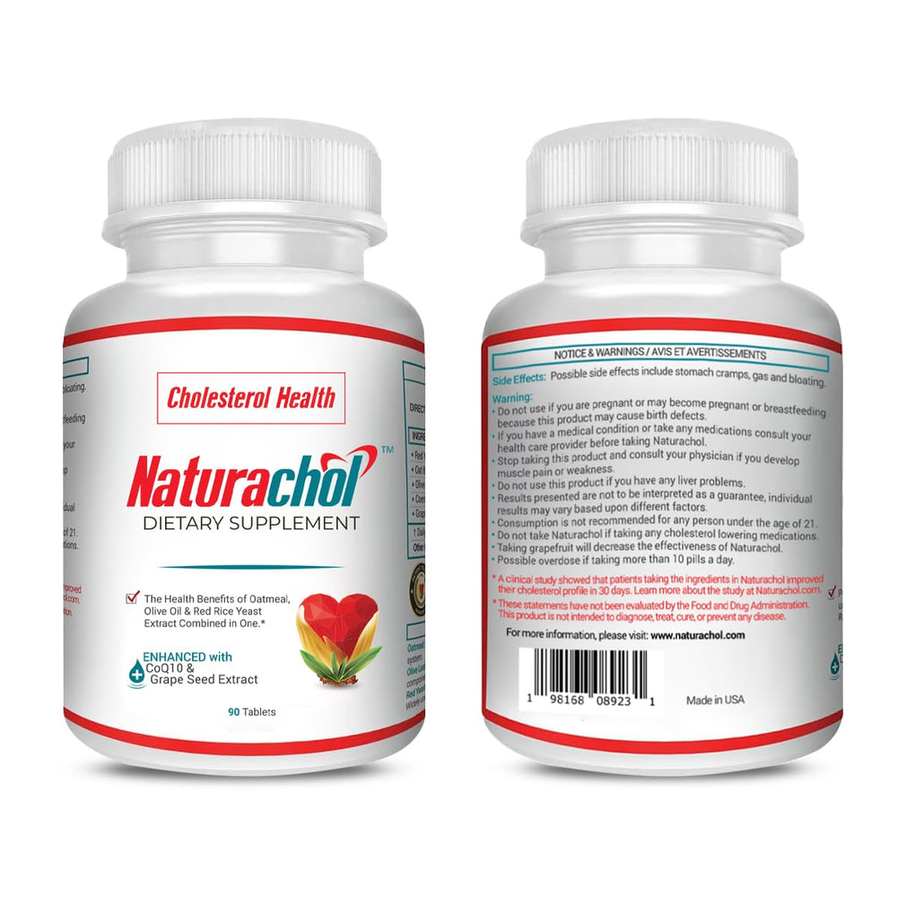 Naturachol grape seed extract bottle shows natural antioxidants and everyday wellness.