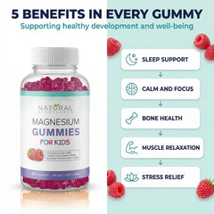 Natural BioScience Calm Kids Gummies close-up of gummies highlighting chewable magnesium