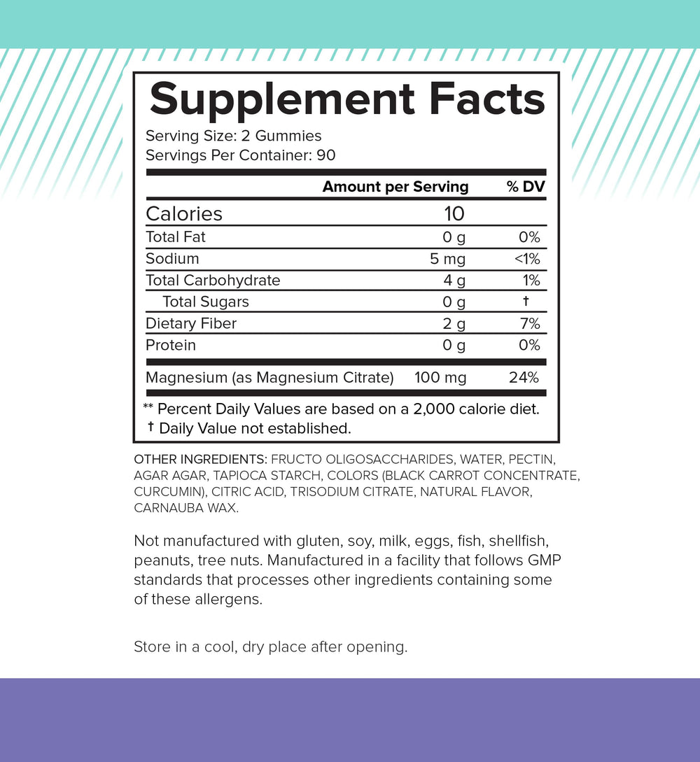 Natural BioScience vegan gluten-free magnesium gummies packaging signals a dietary-friendly wellness option.