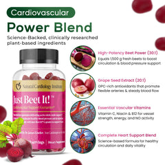 Just Beet It grape seed extract ingredient highlights antioxidant vascular support.