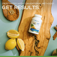 Natural Cure Labs Level Off GMP facility badge and quality testing.