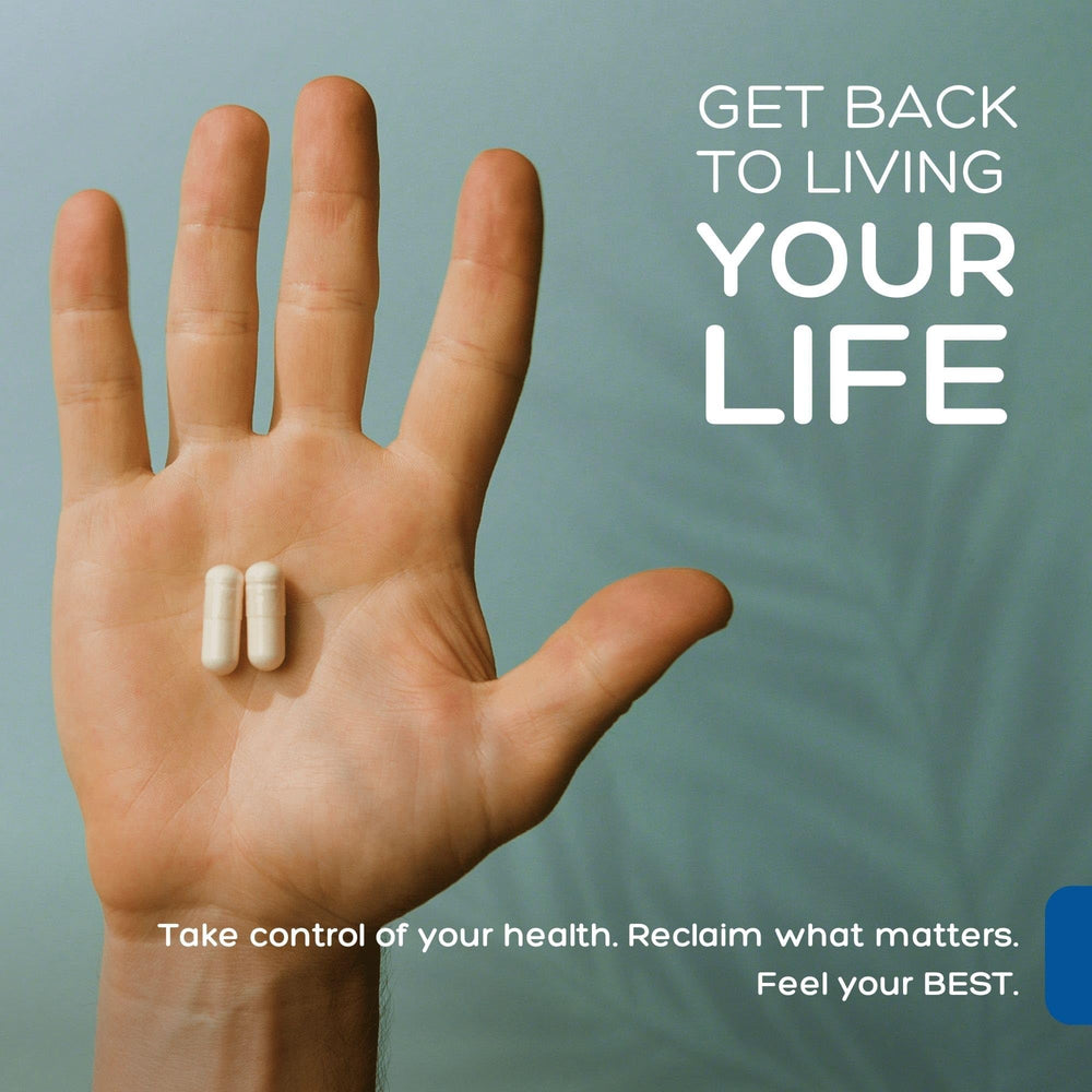 Natural Cure Labs vial and spill demonstrates convenient daily dosing