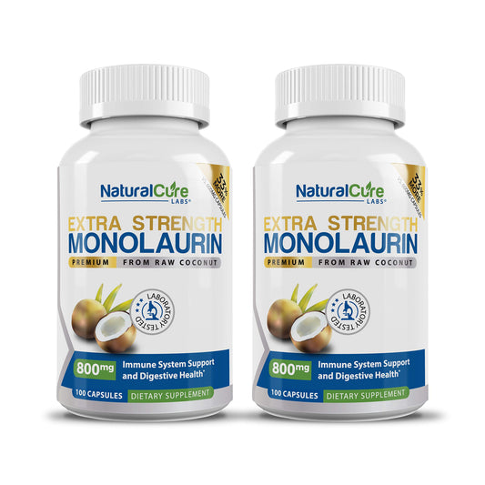 Natural Cure Labs monolaurin bottle 800mg for daily wellness routine