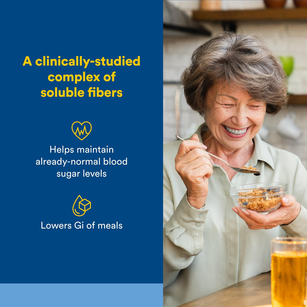 Close-up of PGX Ultra Matrix label highlighting the slow-digestion fiber.