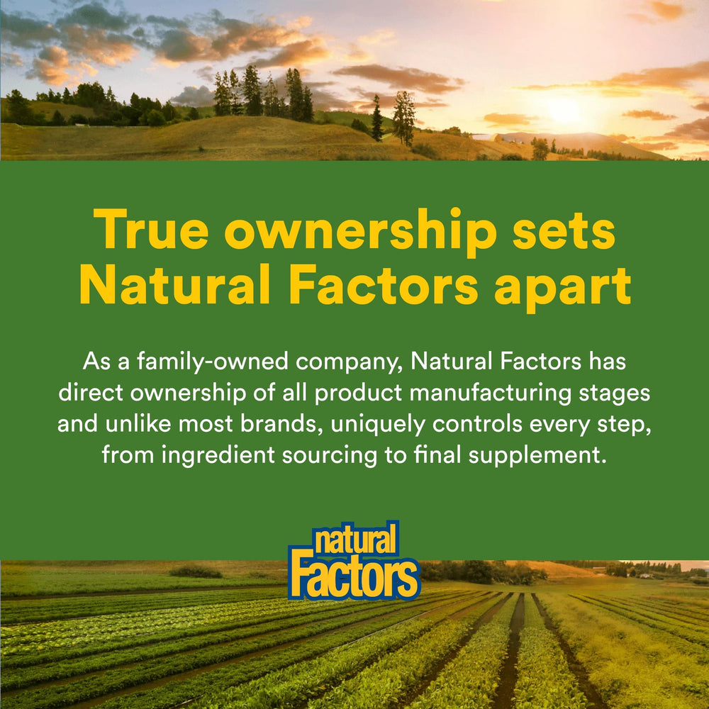 Natural Factors tropical flavor powder ready to mix into water or shakes for everyday nutrition.