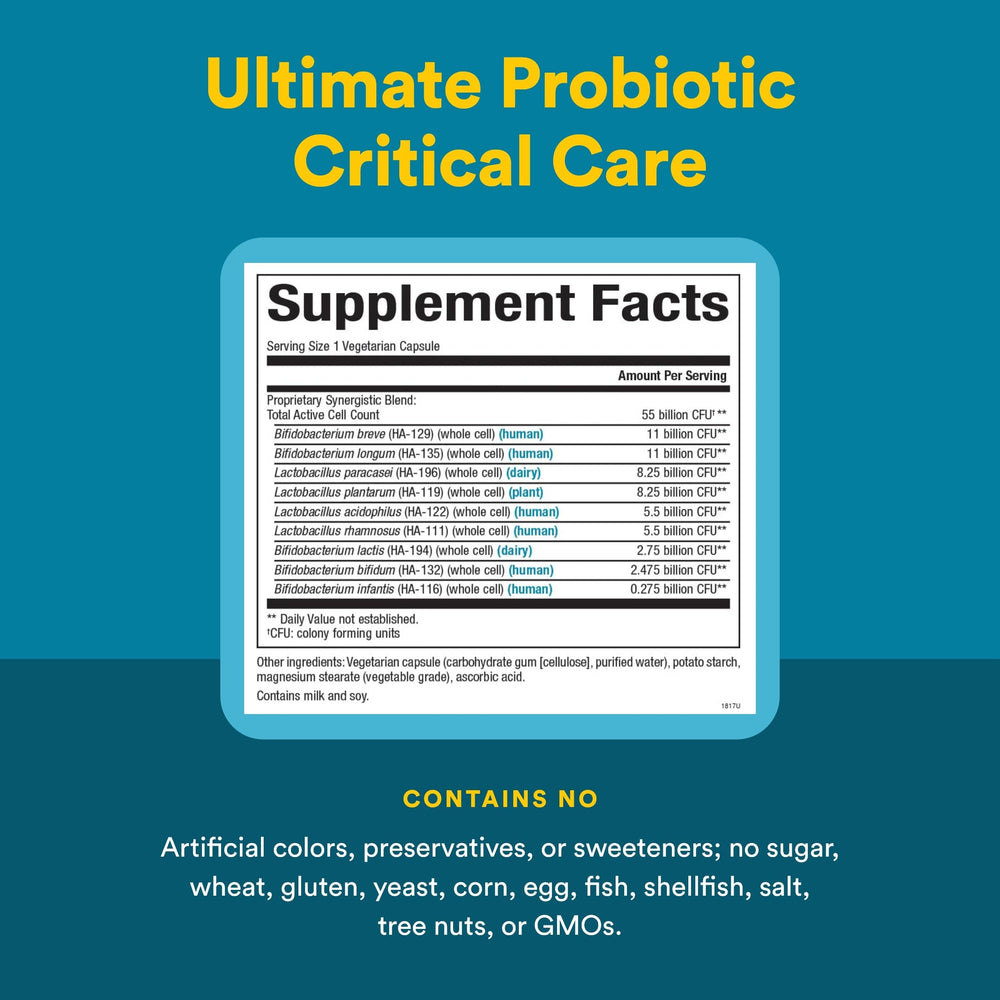 Pour action of Natural Factors Ultimate Probiotic Critical Care illustrating easy dispensing.