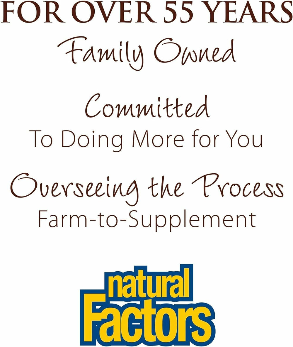 Natural Factors Whey Factors daily protein option for active adults.