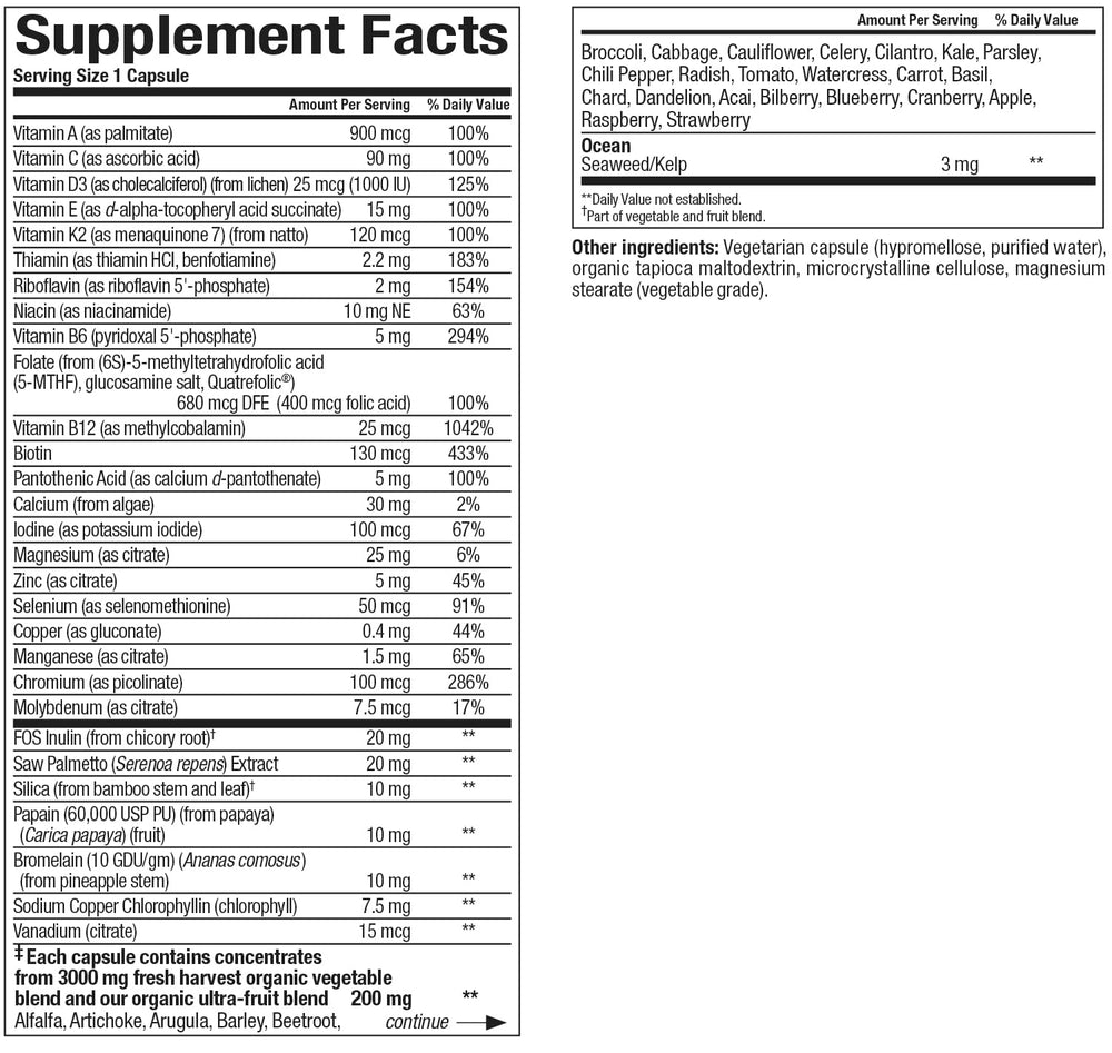 Natural Factors Whole Earth & Sea Men's Once A Day capsules for convenient daily vitality support.