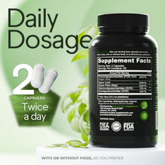 Two Natural Flow 5X Fiber capsules set for daily routine