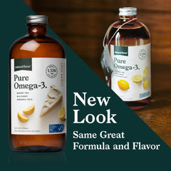 Natural Force Pure Omega-3 label shows MSC sustainability and certifications.
