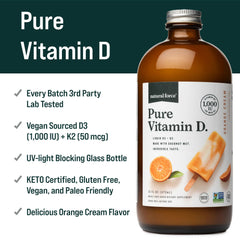 Natural Force D3 + K2 orange-cream pour for easy daily wellness