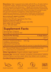 Natural Health International Femmenessence MacaHarmony ingredients label communicates clean non-GMO credentials.