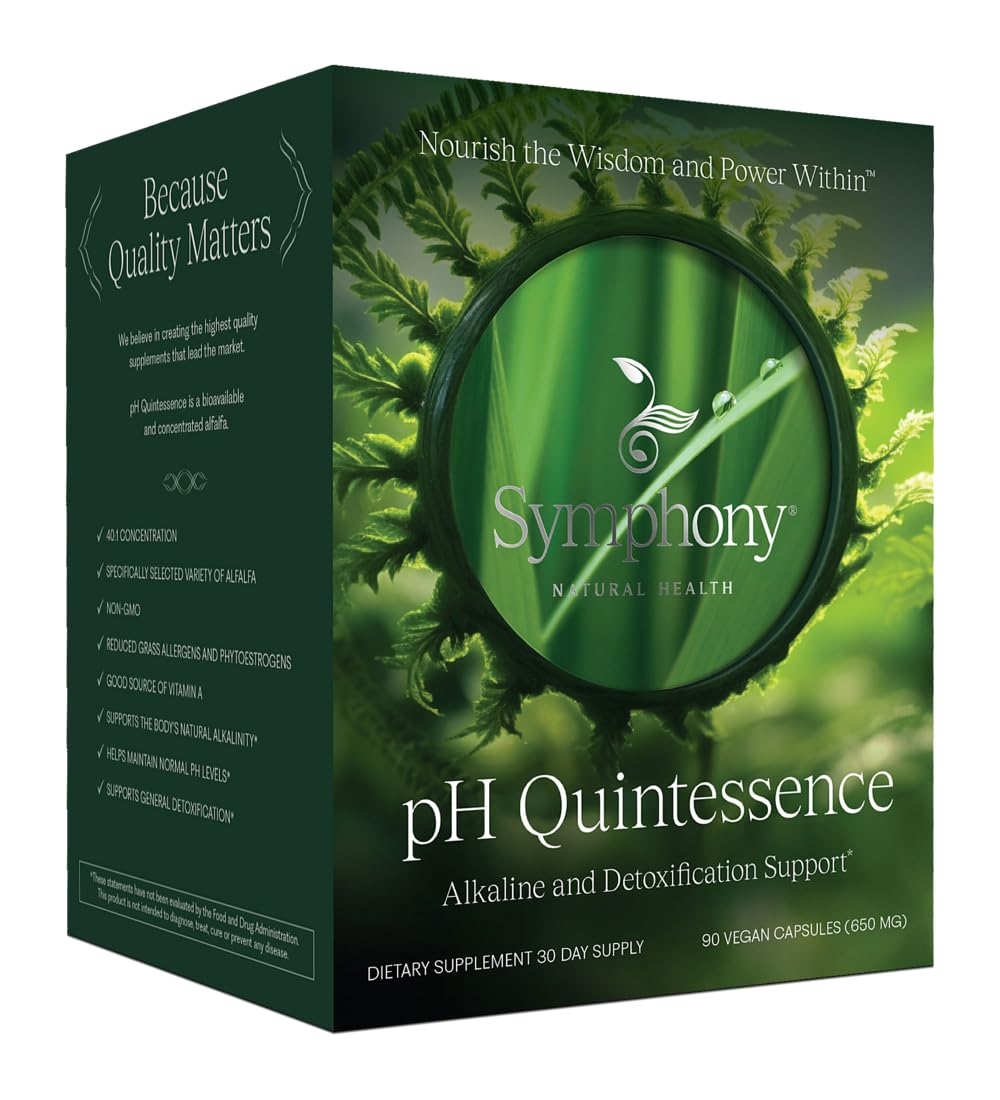 Natural Health International's pH Quintessence daily greens bottle with capsules for daily pH balance