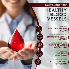 Natural Heart Doctor grape seed extract closeup highlighting vascular support.