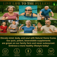 Natural Home Cures Nopal capsules beside smoothie ingredients ready.