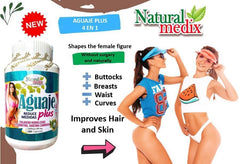 Natural Medix Aguaje Plus ingredients panel reveals natural nutrients.