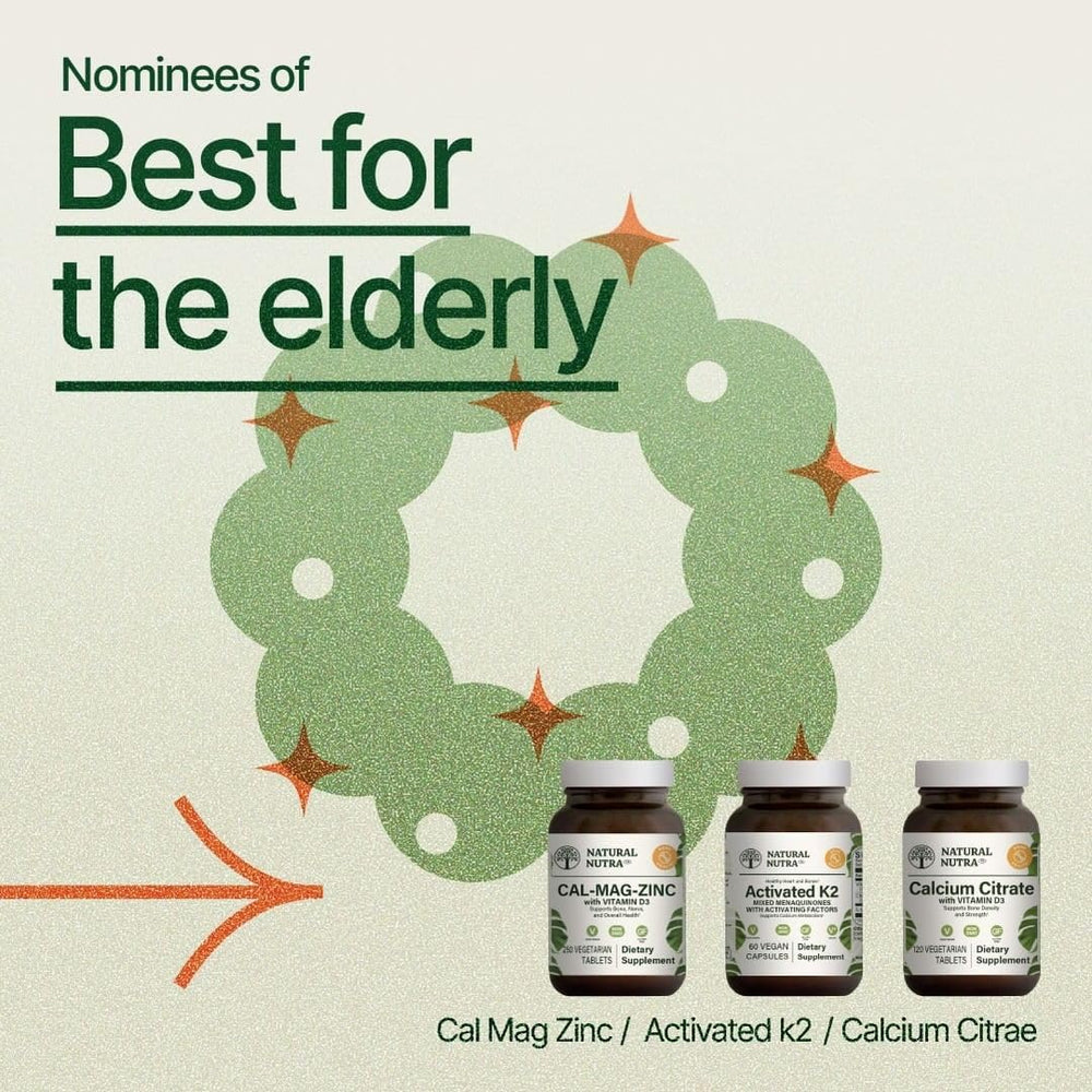 Natural Nutra K2 bottle on kitchen counter ready for daily regimen.