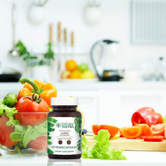 Natural Nutra packaging foil wrap emphasizes freshness and potency protection.