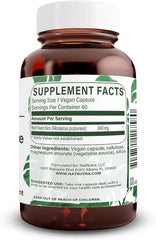 Natural Nutra Red Yeast Rice Extract capsules for immune support and digestion.