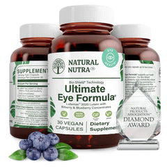 Natural Nutra Ultimate Eye Health bottle for daily vision support and eye comfort.