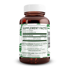 Close-up of Natural Nutra Vitamin A softgels showing high potency for daily eye and skin care.