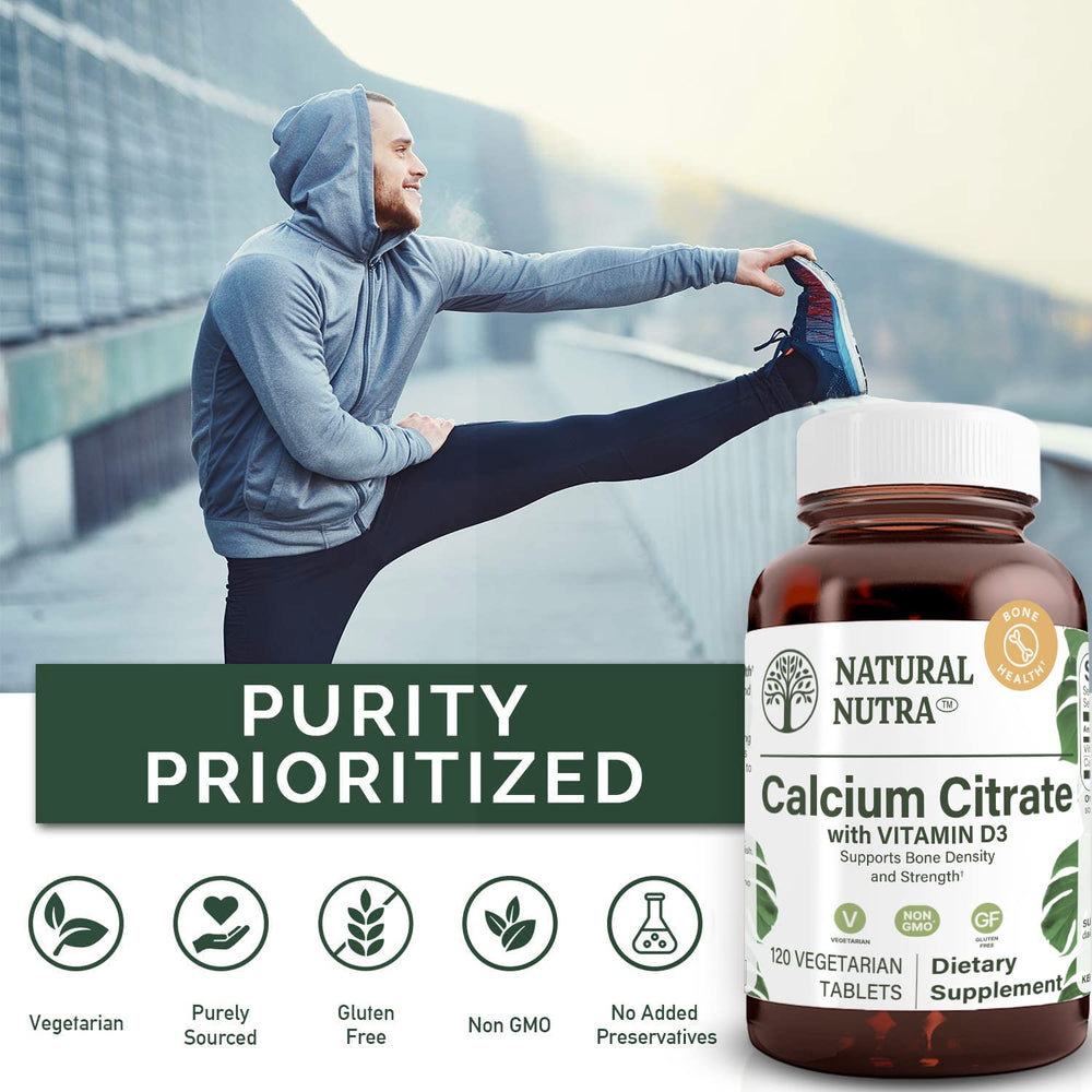 Natural Nutra vitamin D3 support for bone and muscle health.