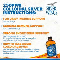 Natural Path Silver Wings 250ppm liquid in glass bottle for high-strength use.