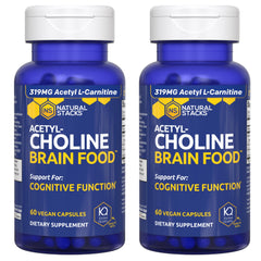 Natural Stacks Acetylcholine Brain Food bottle for focus and cognitive support