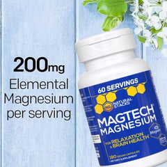 Natural Stacks MagTech Magtein L-Threonate visual highlighting brain support potential.