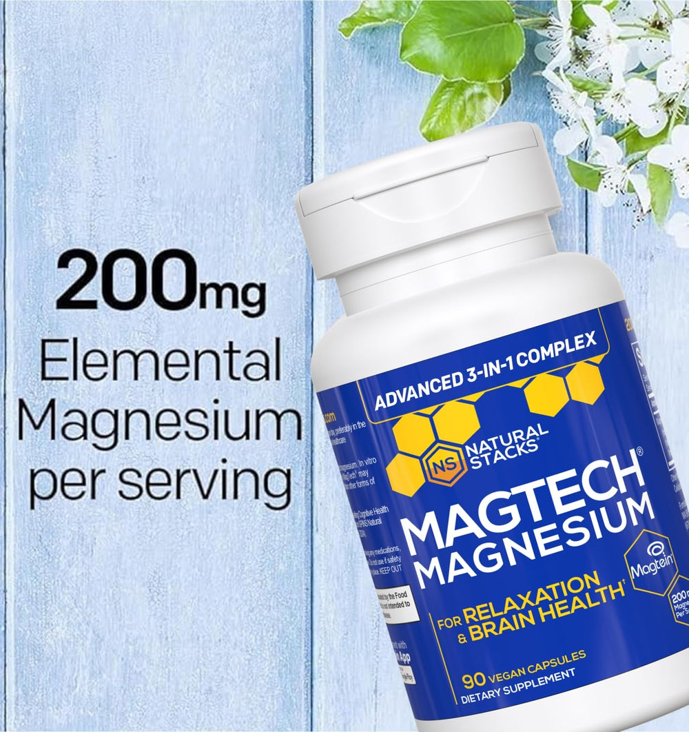 Natural Stacks MagTech third-party seal image communicates open-label transparency and quality testing.