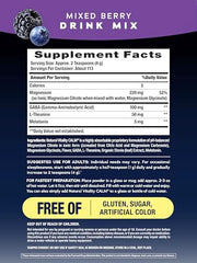 Natural Vitality Calm Sleep powder being poured into a glass for a smoother night