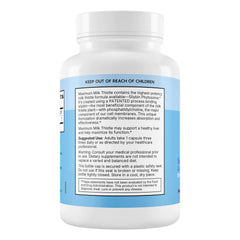 Natural Wellness Maximum Milk Thistle capsules pile illustrates high-absorption formula.