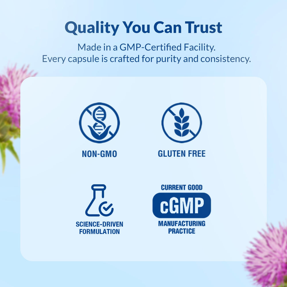Natural Wellness Maximum Milk Thistle label graphic highlights detox-friendly design.