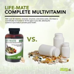 Natural Wonders Life Mate ingredients panel highlighting vitamins and minerals