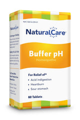 NaturalCare Buffer pH bottle front; convenient daily balance for stomach comfort.